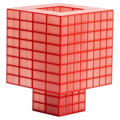 Contemporary 3D-Printed Tesser 8:3 Portable Table Lamp by Ridezign in Cherry