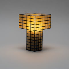 Moderne, 3D-gedruckte, tragbare Tischlampe „Tesser 5:8“ von Ridezign in der Farbe „Butter“