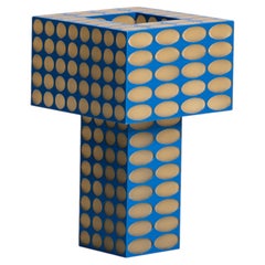 Contemporary 3D-Printed Tesser 5:8 Dots Portable Table Lamp in Butter - Ridezign