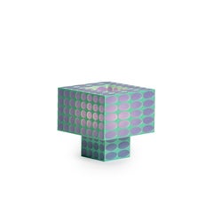 Lampada da tavolo portatile Tesser 5:3 Dots in stile contemporaneo, stampata in 3D, color lavanda