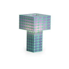Contemporary 3D-Printed Tesser 5:8 Dots Portable Table Lamp in Lavender