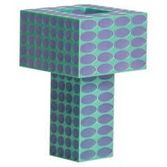 Contemporary 3D-Printed Tesser 5:8 Dots Portable Table Lamp in Lavender