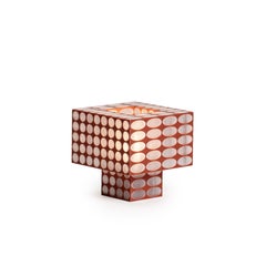 Moderne, 3D-gedruckte, tragbare Tischlampe „Tesser 5:3 Dots“ in Granit