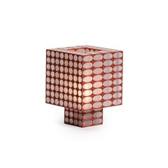 Moderne, 3D-gedruckte tragbare Tischlampe „Tesser 8:3 Dots“ in Granit