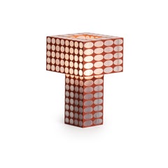 Moderne, 3D-gedruckte, tragbare Tischlampe „Tesser 5:8 Dots“ in Granit