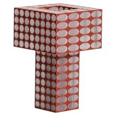 Moderne, 3D-gedruckte, tragbare Tischlampe „Tesser 5:8 Dots“ in Granit