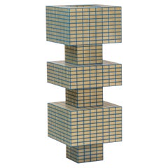 Contemporary 3D-Printed Tesser Tower Configuration 3 Lamp by Ridezign in Butter