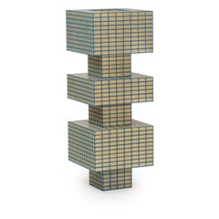 Contemporary 3D-Printed Tesser Tower Configuration 3 Lamp by Ridezign in Butter