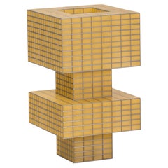 Moderne, im 3D-Druck hergestellte „Tesser Tower Configuration 1“-Lampe von Ridezign aus Capiz