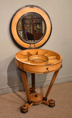 Rare Biedermeier dressing centre table