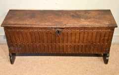 Late 16th century oak carved coffer