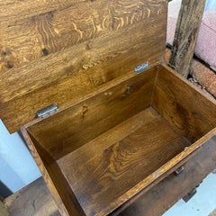 19th Century French Oak Pétrin, Rustic Dough Bin, Handcrafted Antique