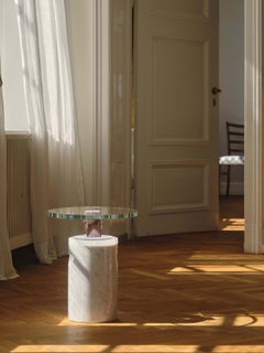 Pedestal Capri de Reflections Copenhagen, transparente, rosa, ónix rosa