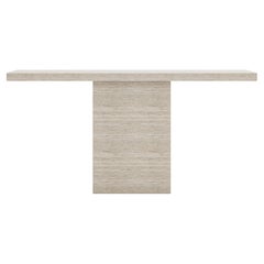 Laya Italian Travertine Monolith Console