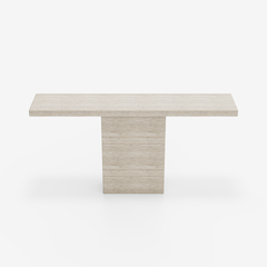 Laya Italian Travertine Monolith Console