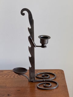 Charles Piguet Adjustable Wrought-Iron Candleholder, France, circa 1930s