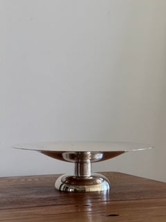 Christofle Art Deco Silver-Plated Pedestal Tazza, France, circa 1930s