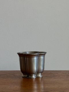 Just Andersen Quatrefoil Footed Pewter Bowl, Model 1215, Denmark, 1930s