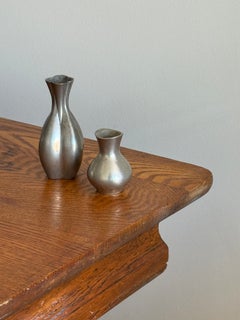 Set of Two Just Andersen Pewter Bud Vases, Models 2379 and 2602, Denmark