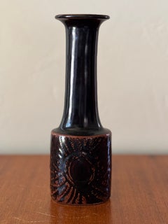 Stig Lindberg für Gustavsberg: Vase aus graviertem Steingut, Schweden