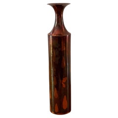Angelo Molignoni Patinated Copper Vase, Faenza, Italy, 1940s