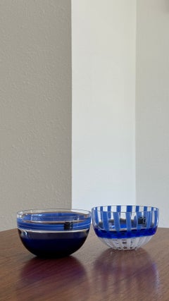 Paire de bols en verre de Murano signés Carlo Moretti, Italie, 2014