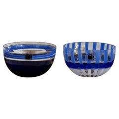 Paire de bols en verre de Murano signés Carlo Moretti, Italie, 2014