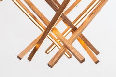Diamond Shape Wooden Chandelier – Large Modern LED Pendant Light