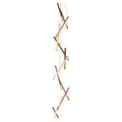 DNA Vertical .Stairwell Chandelier Loft modern stick lighting -6 bars