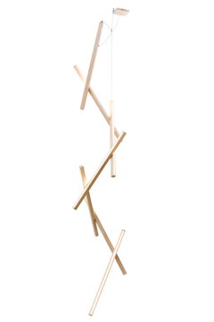 DNA Vertical .Stairwell Chandelier Loft modern stick lighting -6 bars