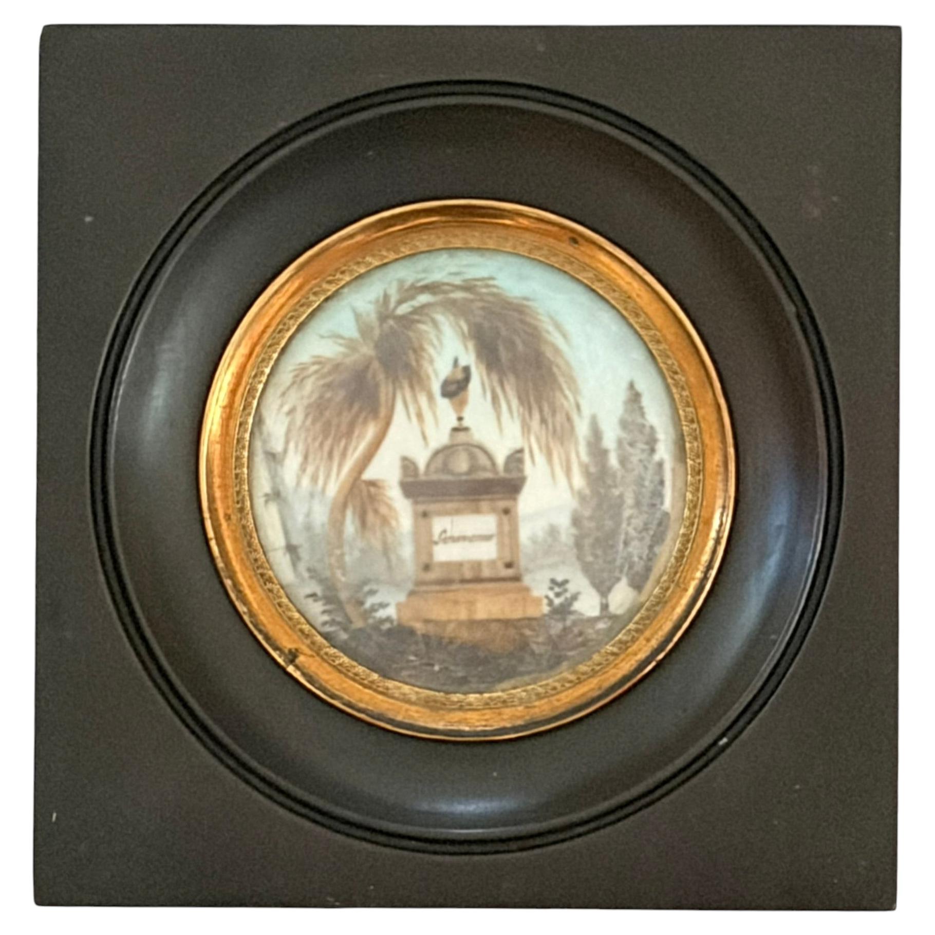 Early 19th Century French Mourning or Momento Mori Plaque