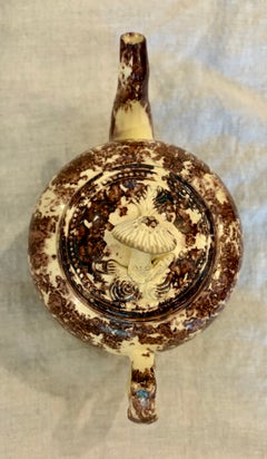 18th Century Whieldon Glazed Tea Pot With a Mushroom Lid