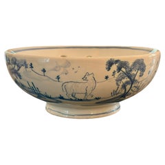 Vintage Isis Ceramics "Colander" Bowl or Flower Arranger