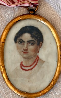 Late 18th Century French Portrait Miniature à la Victime