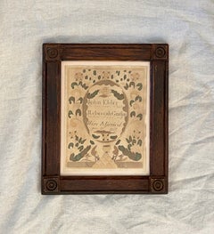Post 1830 Marriage Fraktur from Windham, Maine