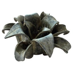 Ernestine Pole Flower Frog, Leaf Shape, Lead, Antique Design, 1933