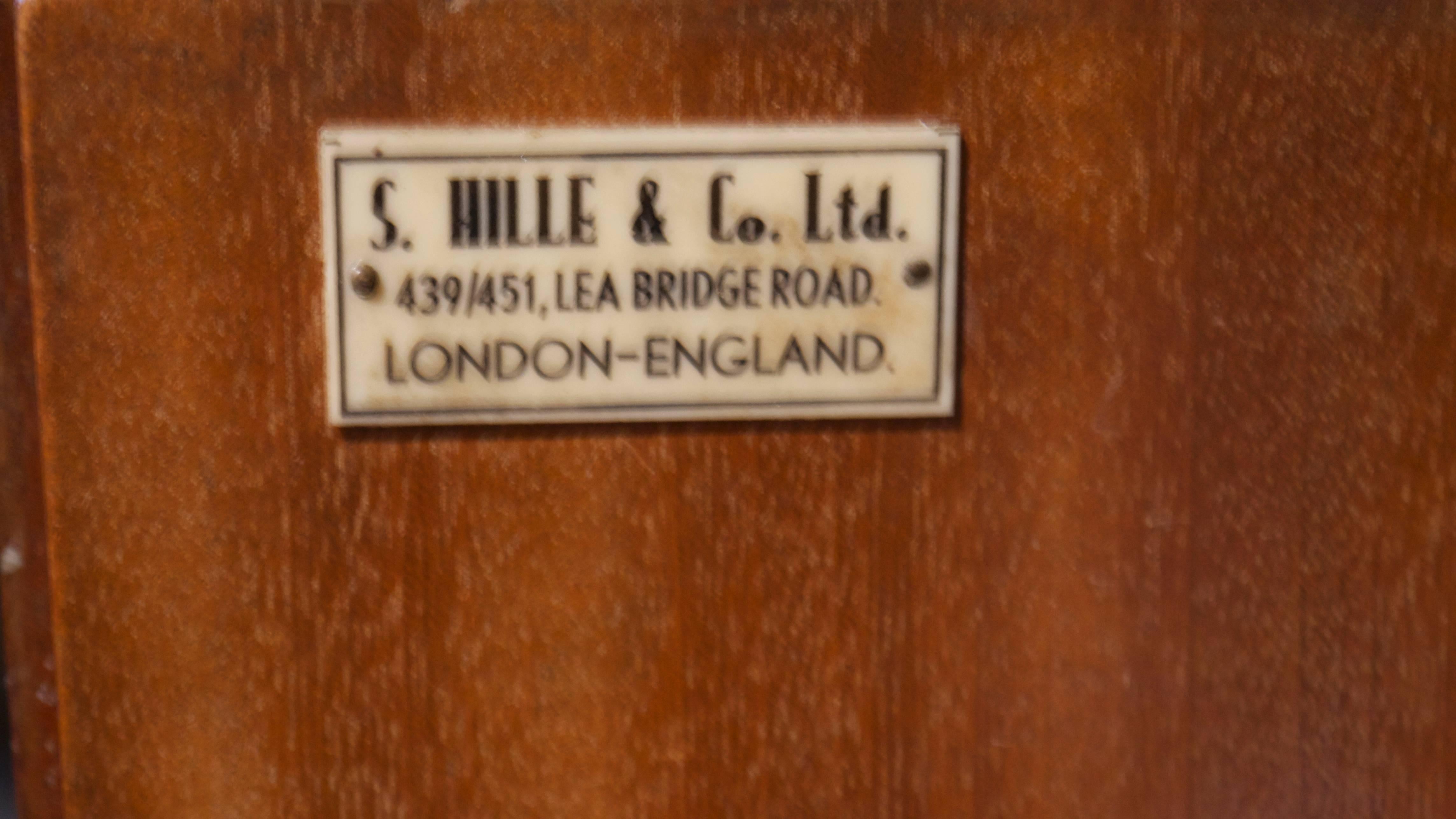 British Art Deco Walnut Console Table For Sale