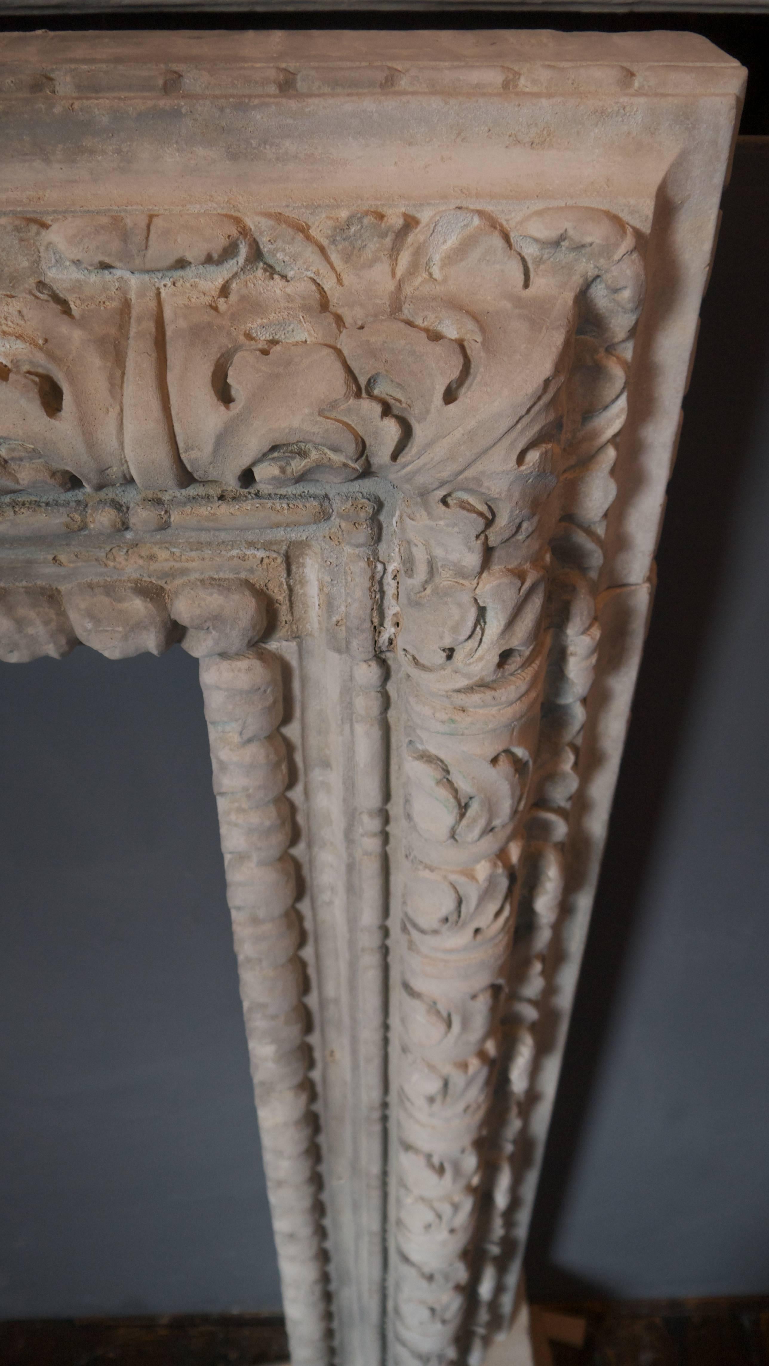 19th Century Italian Carved Stone Bolection In Good Condition In London, GB
