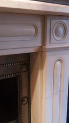 Antique Large Statuary White Marble Bull's-Eye fireplace