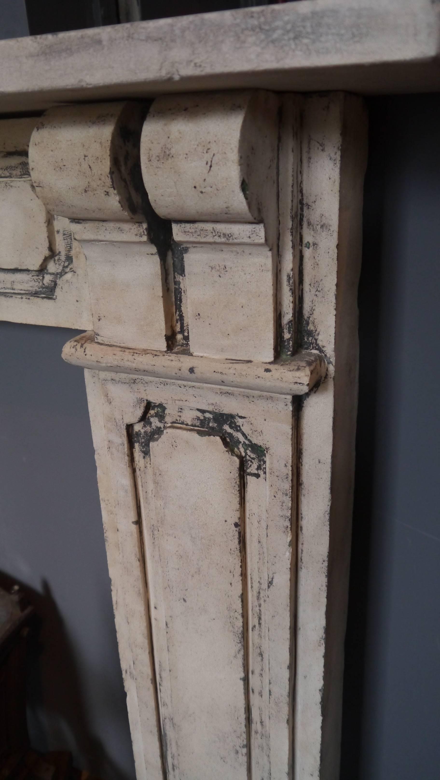 Antique William IV Bath Stone fireplace mantel piece For Sale 2