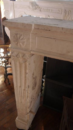 Late 18th Century antique French Stone fireplace. Stunning mantle piece.