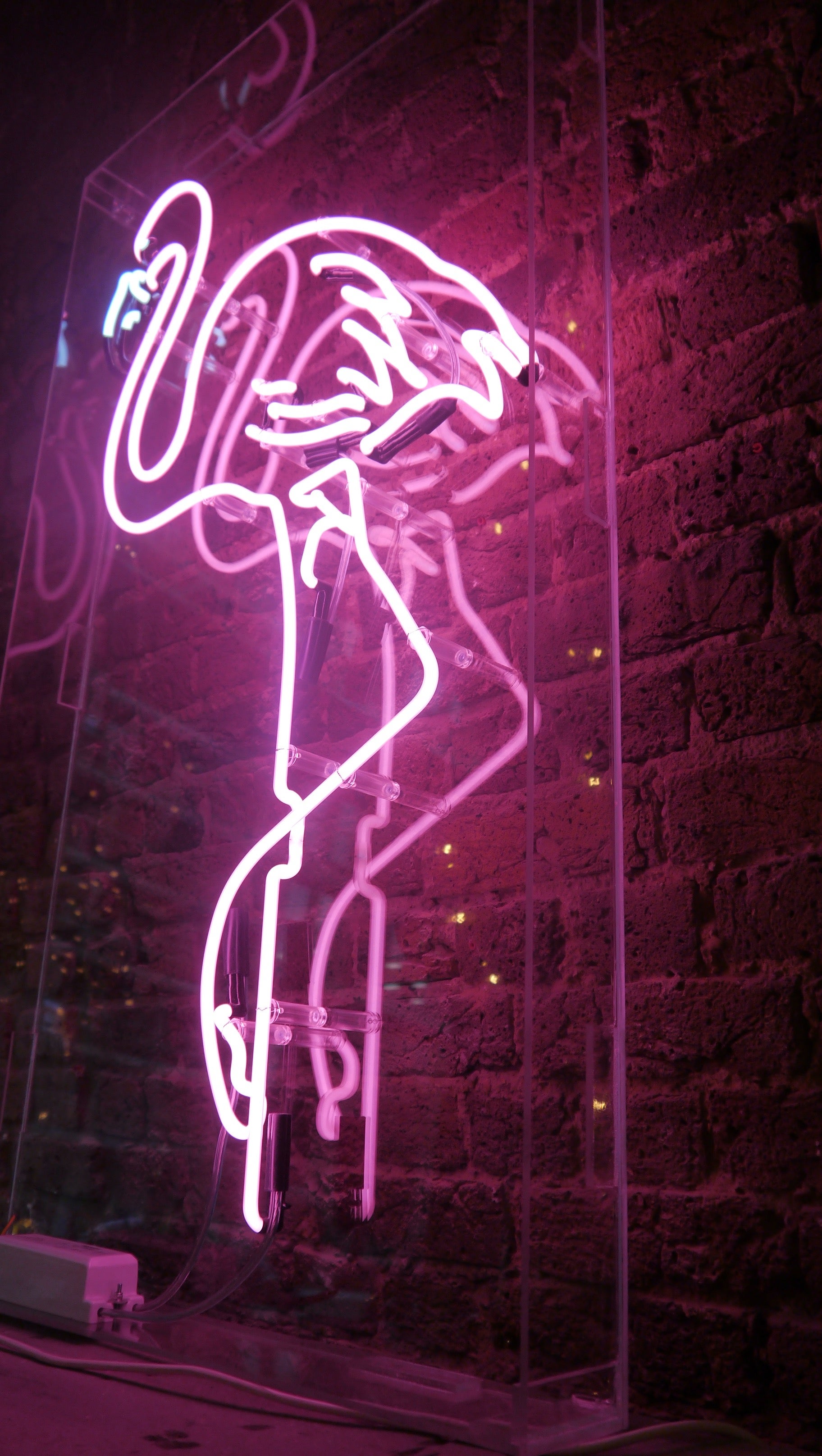 Pink Flamingo Neon Light At 1stdibs