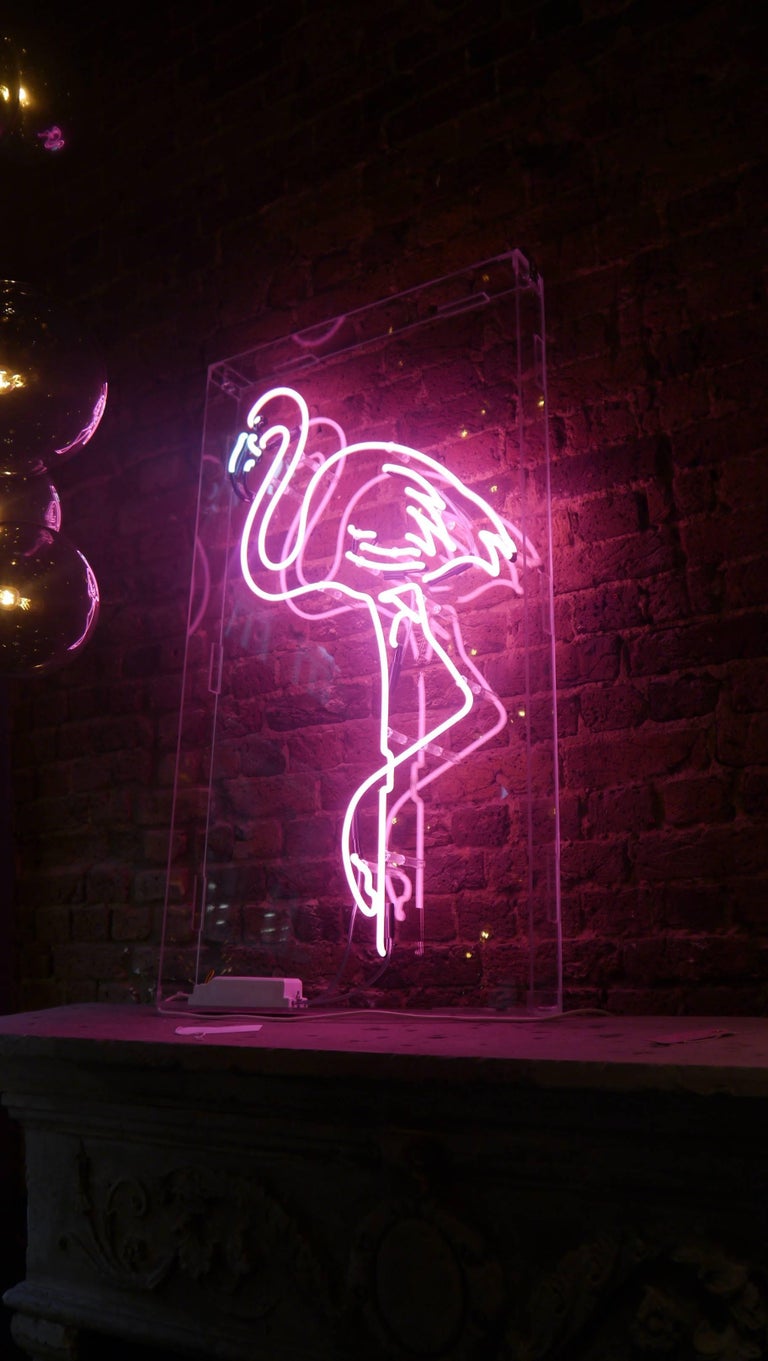 Pink Flamingo Neon Light at 1stdibs
