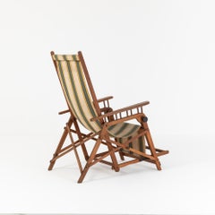 Reclining 1920’s French Steamer Deck Chair