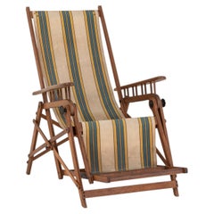 Reclining 1920’s French Steamer Deck Chair