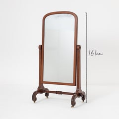 Victorian Mahogany Cheval Mirror