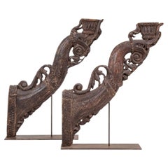 Large Carved 18th Century Brackets