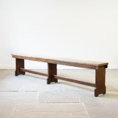 English Oak Refectory Bench. Circa 1920–1940.