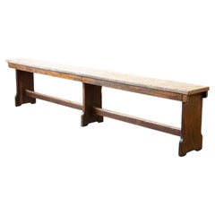 English Oak Refectory Bench. Circa 1920–1940.