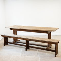 English Oak Refectory Dining Table. Circa 1920–1940.